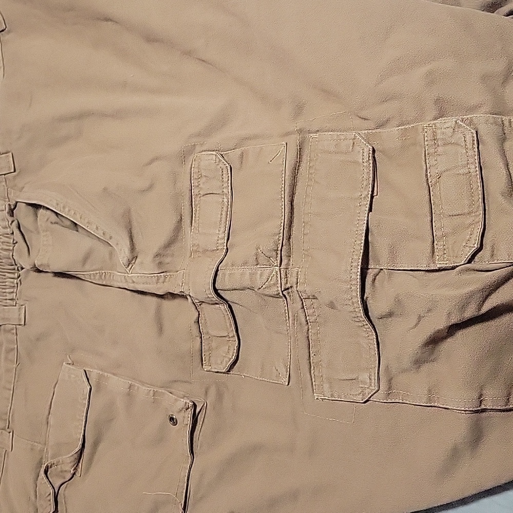 Men's Tan Cargo Pants - Picture 3 of 5